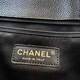 CHANEL Black Caviar GST Leather Grand Shopping Tote In Black Pre-Owned