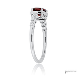 14K White Gold Garnet & Diamond Ring – Garnet & Diamonds | Fine Garnet Jewelry
