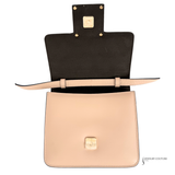 FENDI Swarovski Crystal FAB SHOULDER Beige Neutral Flat baguette leather crossbody bag Pre-Owned