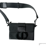 Dior 30 Montaigne Box Bag Black Ultramatte Grained Calfskin Leather