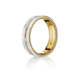 Verragio VWD-6921 Men's Diamond Wedding Band in 14K Two-Tone White and Yellow Gold | In-Store
