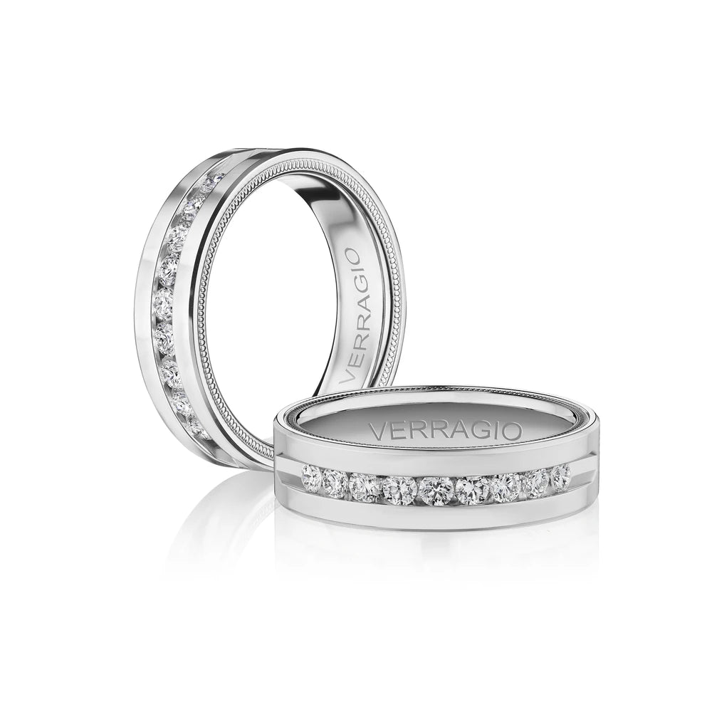 Verragio VWRD-6703-25 Channel-Set Diamond Men's Wedding Band - view 3