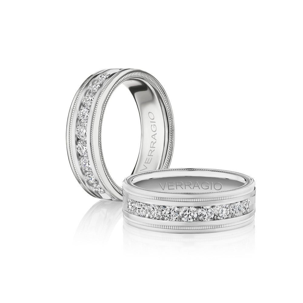 Verragio VWRD-7701-3 Channel-Set Diamond Men's Wedding Band - view 3