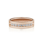 Verragio VWRD-6703-25 Channel-Set Diamond Men's Wedding Band - Rose Gold