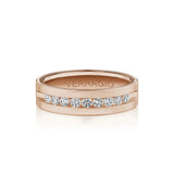 Verragio VWRD-6703-25 Channel-Set Diamond Men's Wedding Band - Rose Gold