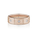 Verragio VWD-7910 Satin-Finish Diamond Men's Wedding Band - Rose Gold