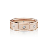 Verragio VWD-7910 Satin-Finish Diamond Men's Wedding Band - Rose Gold