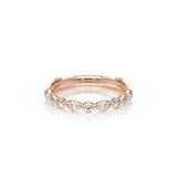 Verragio VANGUARD-2202W-25 Round and Marquise Diamond Wedding Band - Rose Gold