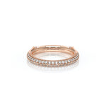 Verragio VANGUARD-2204W Knife-Edge Round Diamond Wedding Band - Rose Gold