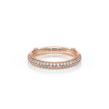 Verragio VANGUARD-2204W Knife-Edge Round Diamond Wedding Band - Rose Gold
