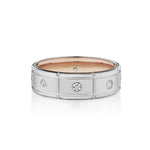 Verragio VWD-7910 Satin-Finish Diamond Men's Wedding Band - 14K Two Tone White/Rose Gold