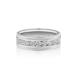 Verragio VWRD-7701-3 Channel-Set Diamond Men's Wedding Band - White Gold and Platinum