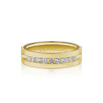 Verragio VWRD-6703-25 Channel-Set Diamond Men's Wedding Band - Yellow Gold