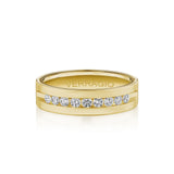Verragio VWRD-6703-25 Channel-Set Diamond Men's Wedding Band - Yellow Gold