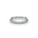Verragio VANGUARD-2204W Knife-Edge Round Diamond Wedding Band - White Gold and Platinum