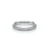 Verragio VANGUARD-2204W Knife-Edge Round Diamond Wedding Band - White Gold and Platinum