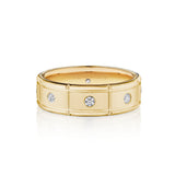 Verragio VWD-7910 Satin-Finish Diamond Men's Wedding Band - Yellow Gold