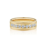 Verragio VWRD-7701-3 Channel-Set Diamond Men's Wedding Band - Yellow Gold