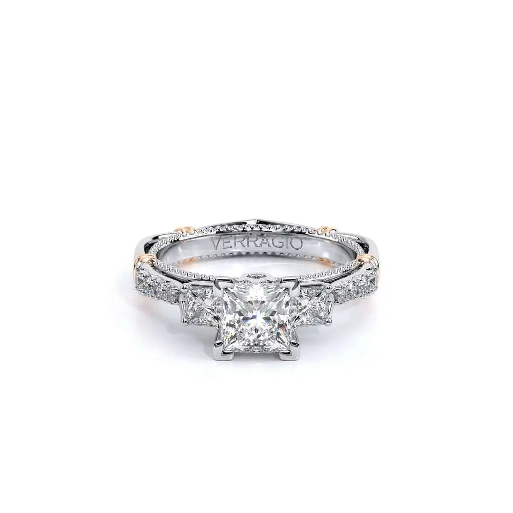 Diamond ring with 'Verragio' branding on a white background