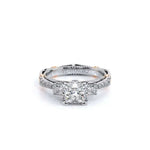 Diamond ring with 'Verragio' branding on a white background