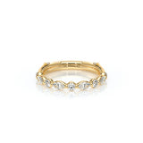 Verragio VANGUARD-2202W-25 Round and Marquise Diamond Wedding Band - Yellow Gold