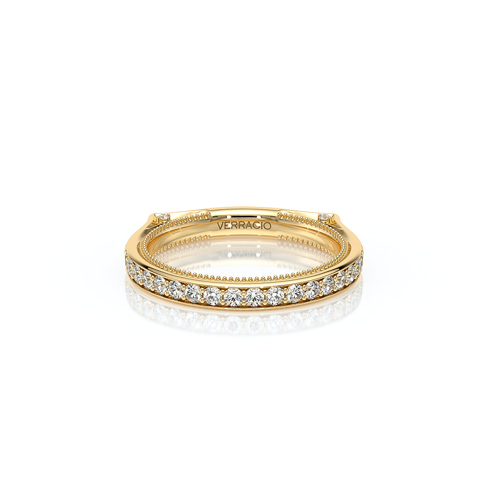 Verragio VANGUARD-2207W Shared-Prong Round Diamond Wedding Band - Yellow Gold
