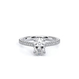 Verragio Renaissance 992OV13 14K White Gold Oval Engagement Ring Setting | Diamond Accented Cathedral Design