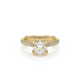 Verragio Vanguard 2204P Princess Diamond Engagement Ring | 14K Yellow Gold Semi-Mount