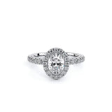 Verragio Tradition 180HOV Oval Diamond Halo Engagement Ring | 14K White Gold Semi-Mount