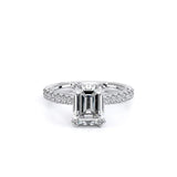 Verragio Renaissance Emerald Diamond Engagement Ring 14K White Gold
