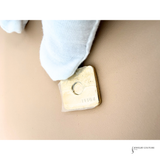 FENDI Swarovski Crystal FAB SHOULDER Beige Neutral Flat baguette leather crossbody bag Pre-Owned