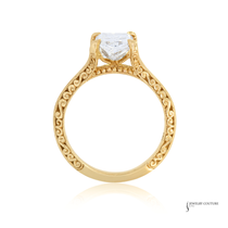 Decoage 14KT Yellow Gold Lab-Grown D/VVS2 Radiant Cut Diamond Engagement Ring