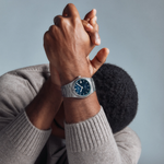 Tissot PRX Powermatic 80 40mm blue dial on the wrist