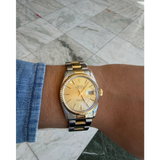 Pre-Owned Rolex Datejust 16013 36mm Two-Tone 18K Gold & Steel Champagne Dial Pre-owned