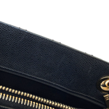 CHANEL Black Caviar GST Leather Grand Shopping Tote In Black Pre-Owned