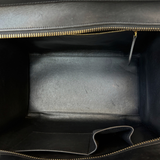 CELINE Mini Luggage Tote Bag Black & White Bicolor Calfskin Leather Pre-Owned