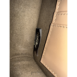 FENDI Swarovski Crystal FAB SHOULDER Beige Neutral Flat baguette leather crossbody bag Pre-Owned