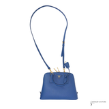 Pre-Owned Prada Promenade Saffiano Shoulder Bag Leather Blue Women's PRADA 2way Galleria