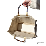 Fendi Cream Tote Bag Sunshine Medium White leather shopper Pre-Owned