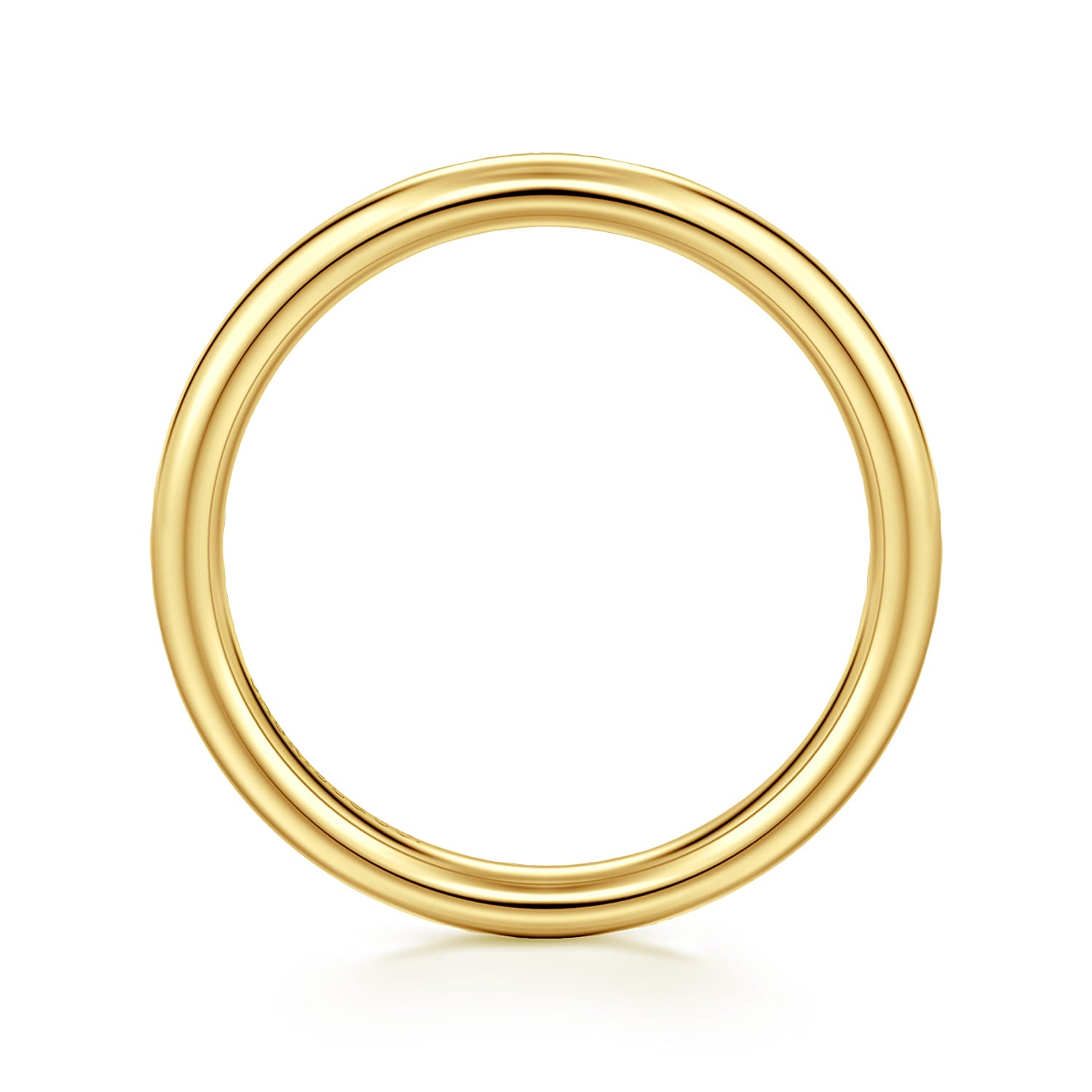 Gabriel & Co. 2.4mm 14K Yellow Gold Plain Wedding Band - view 2