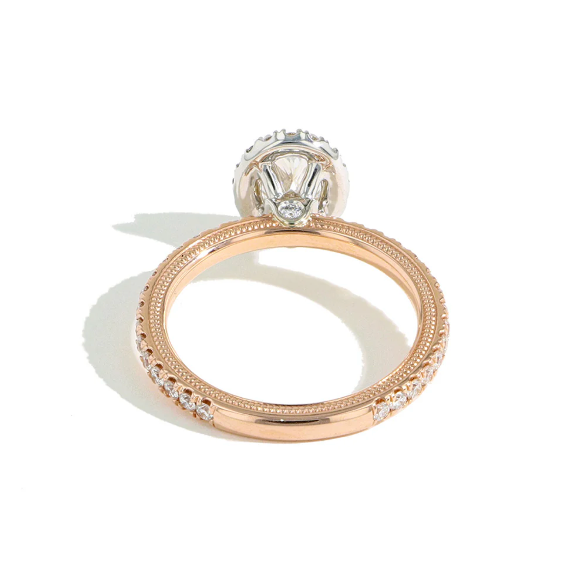 Verragio Tradition Oval Halo Pavé Diamond Engagement Ring Setting 14k Gold Available In-Store