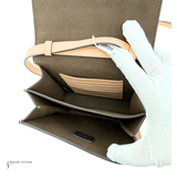 FENDI Swarovski Crystal FAB SHOULDER Beige Neutral Flat baguette leather crossbody bag Pre-Owned