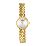 Tissot Lovely silver dial gold PVD watch front view