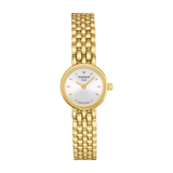 Tissot Lovely silver dial gold PVD watch front view