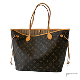 Louis Vuitton Neverfull MM Monogram Canvas brown & neutral Shoulder Bag Beige Interior Pre Owned