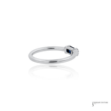 18KT White Gold Sapphire Diamond Stacking Ring