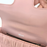 Prada Nappa Gaufre Leather Crossbody Chain Flap Shoulder Bag Pink Cipria Pre-Owned