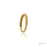 14K Yellow Gold Bead Front Stackable Ring