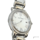 David Yurman Classic T716-M 38mm Mother of Pearl Diamond Bezel Stainless Steel Quartz Watch Pre-Owned