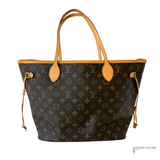 Louis Vuitton Neverfull MM Monogram Canvas brown & neutral Shoulder Bag Beige Interior Pre Owned